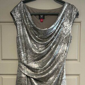 Vince Camuto Metallic Silver Dress - Size 8